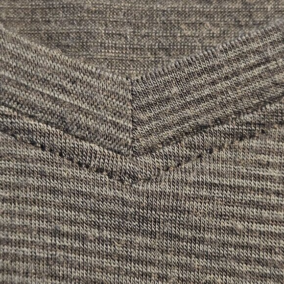 WoolX Charcoal Micro Stripe Merino Woman Top M Technical Outdoor Athflow Layer - Picture 6 of 7